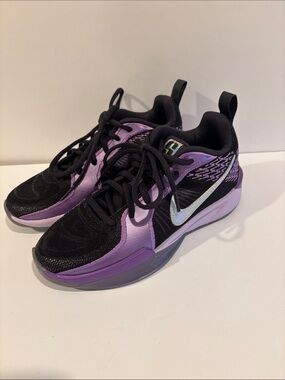 Nike Kids Black and Lavender Performance Sneakers